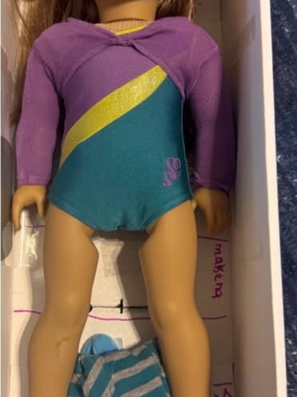 American Girl McKenna + Purple & Teal Gymnast Doll Outfit - Picture 3 of 6